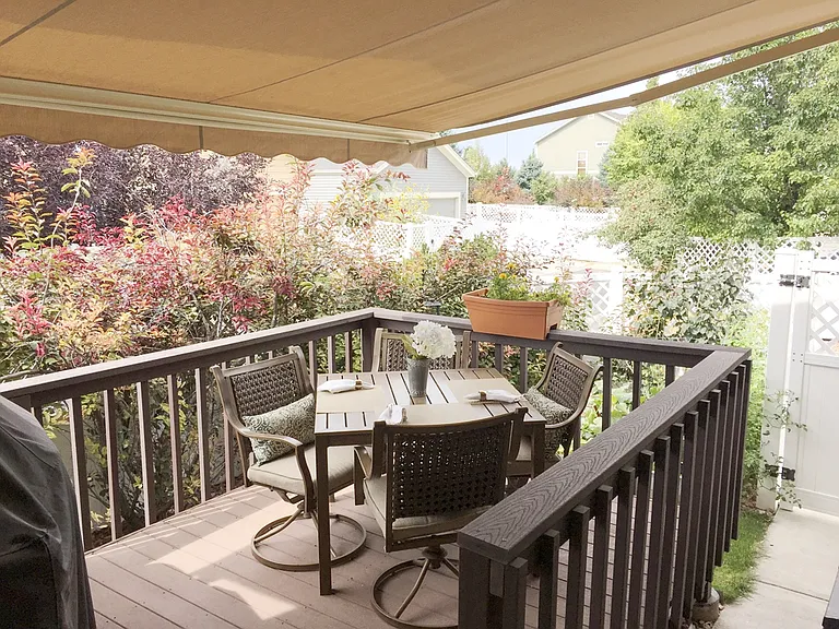Deck in the back.