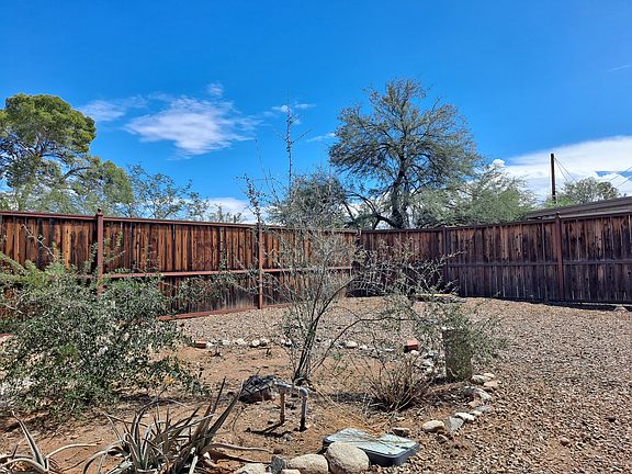 Fenced backyard