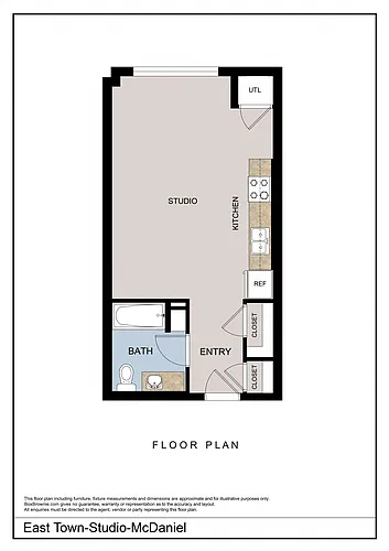 Floor plan McDaniel - Studio