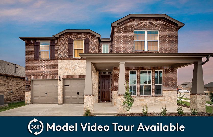 The Albany, a two-story home with 2-car garage and shutters