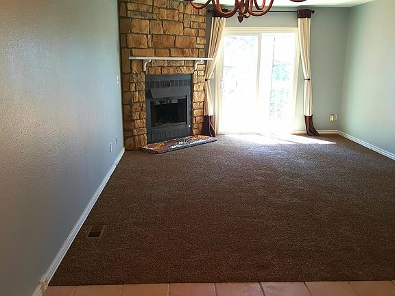 Cozy family room with one of a kind fireplace