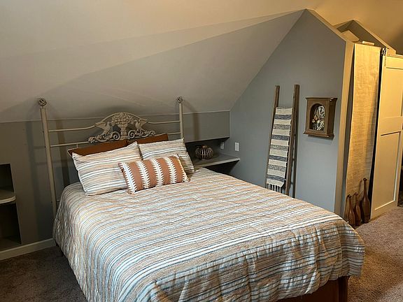 Lay in this comfy bed and look out the skylight above to see the stars