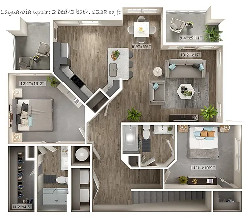 Floor plan Laguardia Upper w 2 Garage