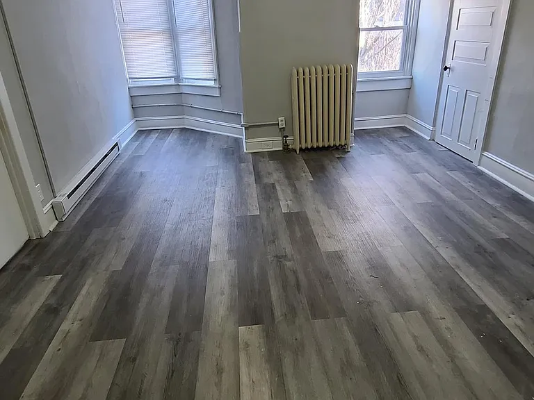 Spacious living room area overseeing downtown Bethlehem