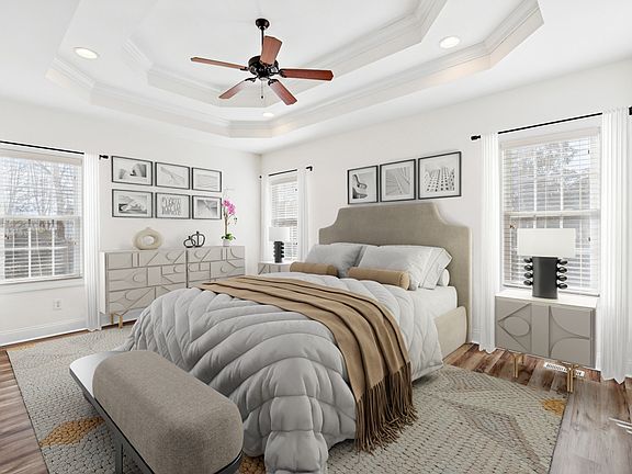 Beautiful and Enormous Primary Bedroom located on the first floor with Trey Ceiling.