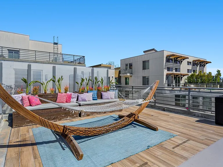 Rooftop deck with lounge seating
