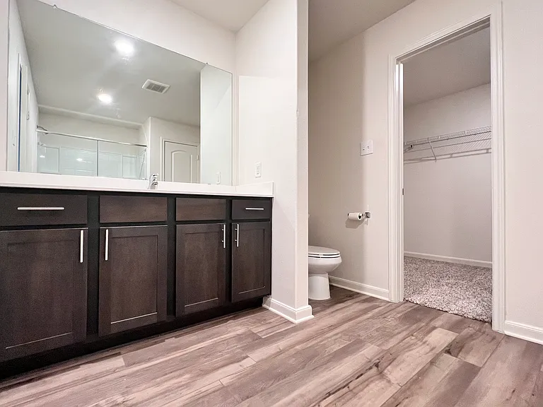 Primary Suite bathroom with walk-in closet