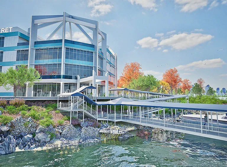 Carteret Multimodal Ferry Terminal Building coming soon providing ferry connections to Manhattan