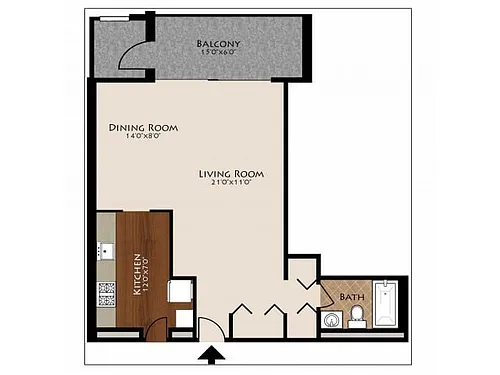 Floor plan Studio