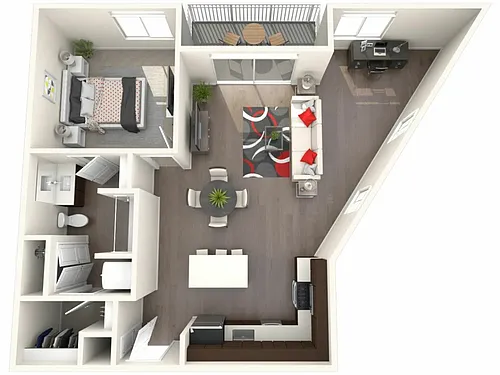 Floor plan DaVinci (1x1.5)