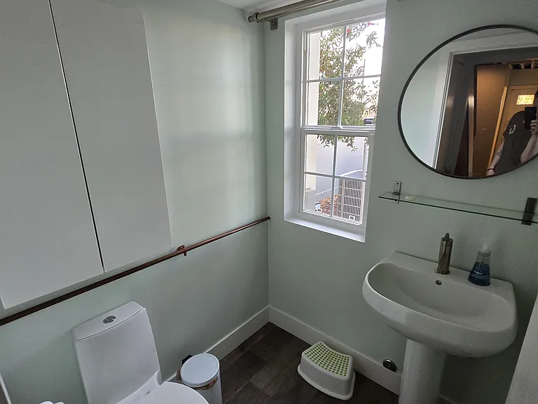 Half bath downstairs.