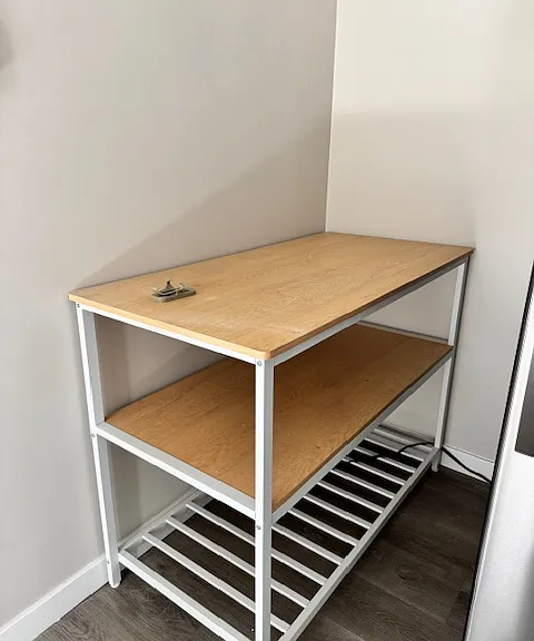 Kitchen storage next to fridge