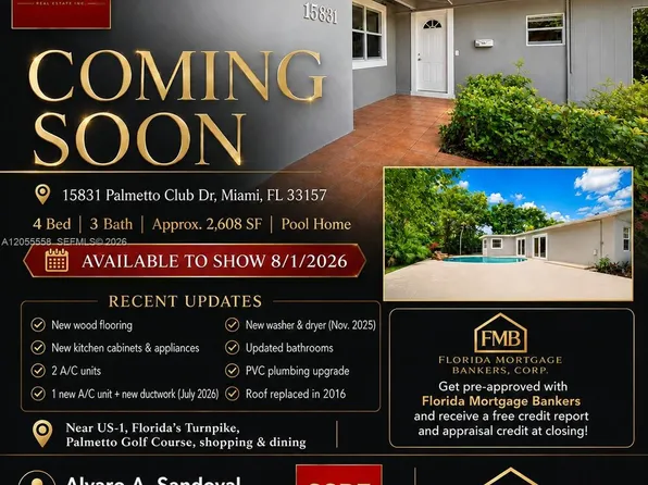 15831 Palmetto Club Dr, Miami, FL 33157