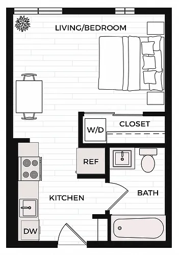 Floor plan Studio B