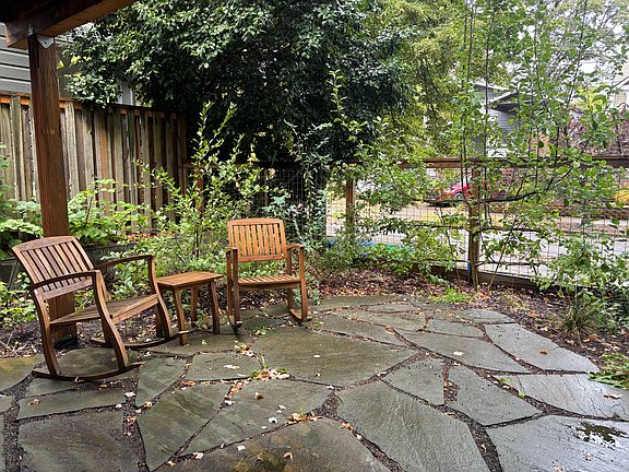 Private fenced patio