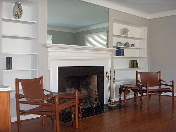Living room with fireplace