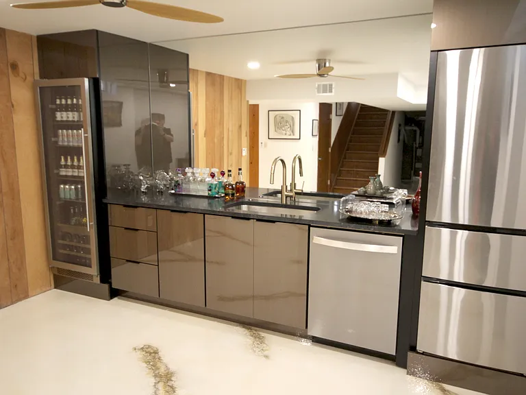 Downstairs snack/beverage area