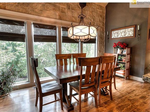 Breakfast room with a wall of windows