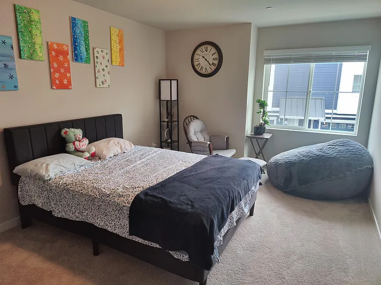 2nd Bedroom (queen bed in pic with huge big bean)