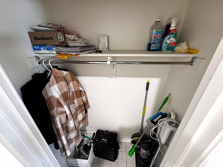 storage closet by front door