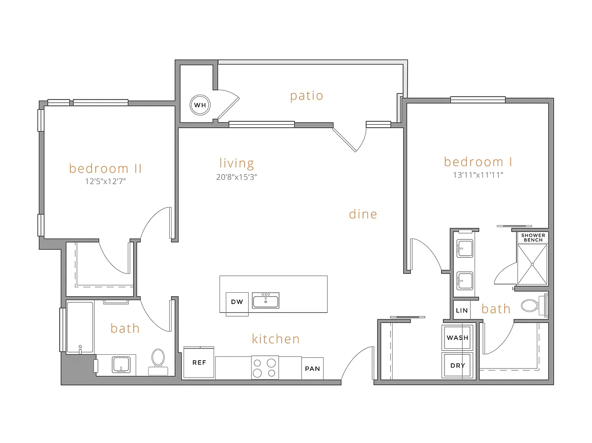 Floor plan B3.2 - ADA Accessible