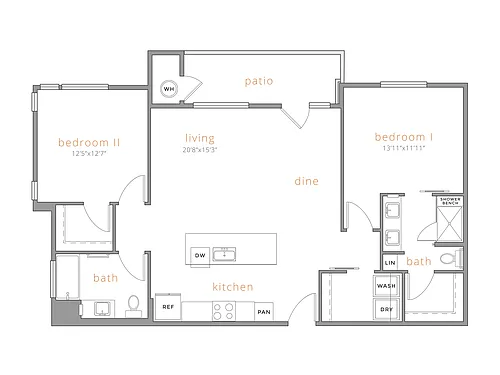 Floor plan B3.2 - ADA Accessible