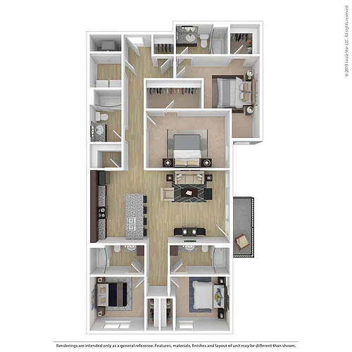 Floor plan The Navigator (per bed)