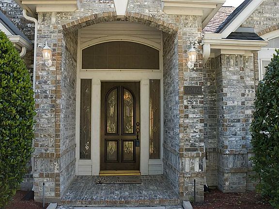  The inviting covered entry.