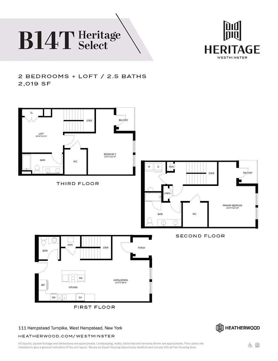 Floor plan Heritage Select Townhome - B14T
