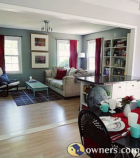 The open floor plan is perfect for entertaining