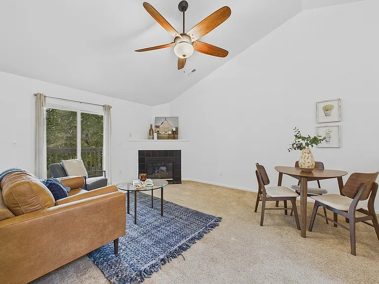 Living room fireplace