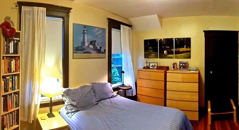 two almost identical bedrooms.