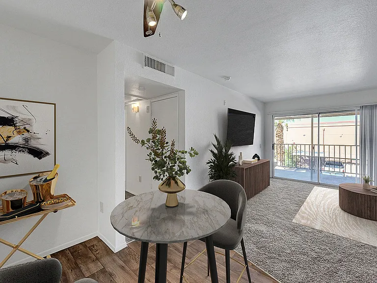 Experience modern elegance in this beautifully furnished living space with natural light and a cozy ambiance.