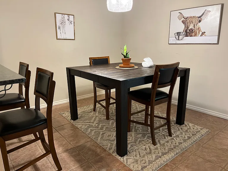 Dining table area