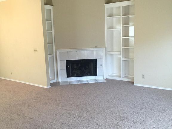 Living Room Wood Burning Fireplace, Builtins