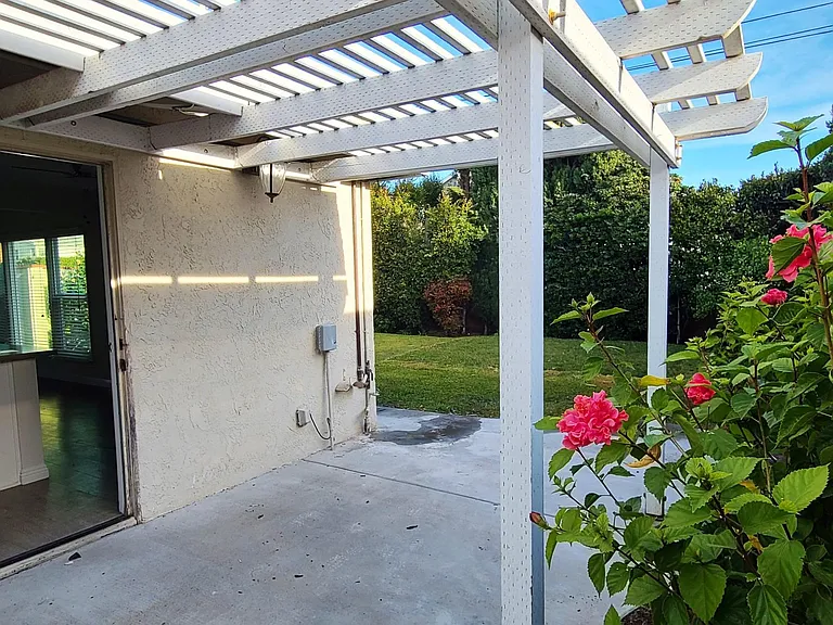 Back door and Patio.