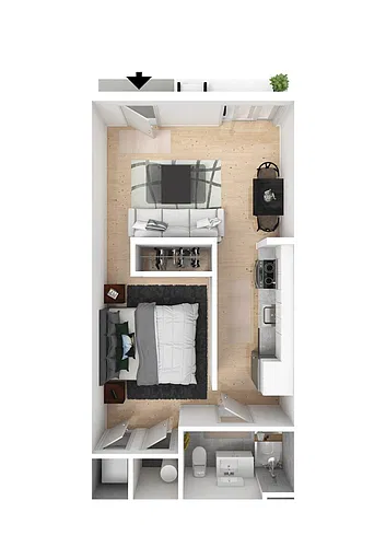 Floor plan Studio-B4