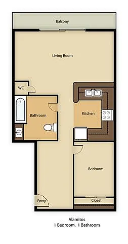 Floor plan 1 BED 1 BATH
