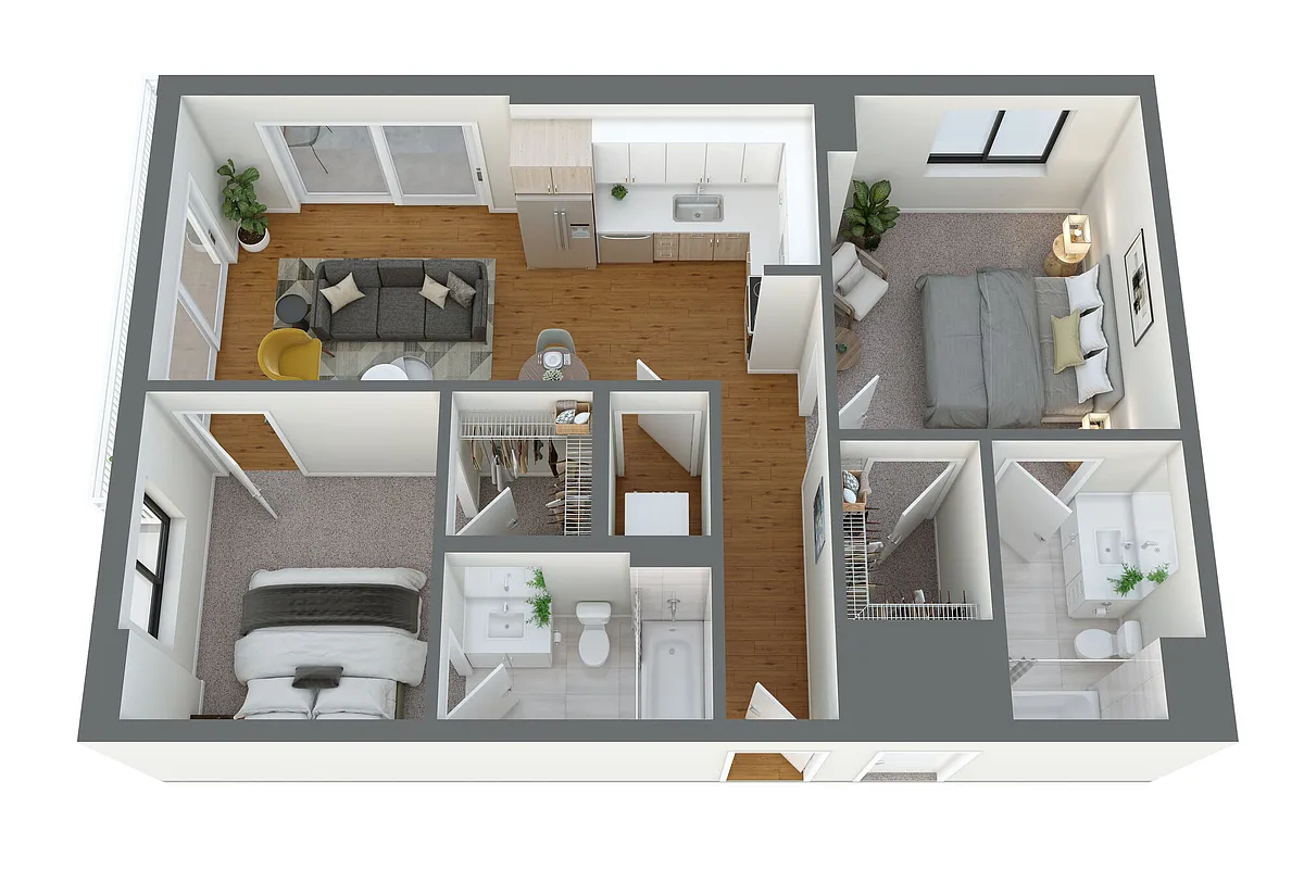 Floor plan B3 2 Bed/2 Bath