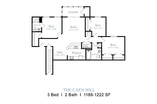 Floor plan The Caen Hill