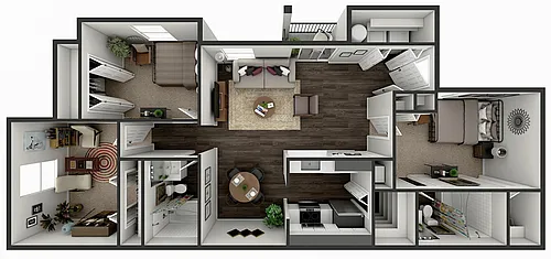 Floor plan 3 Bed 2 Bath