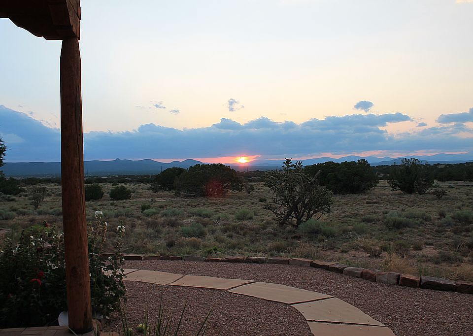 Back porch sunset view 