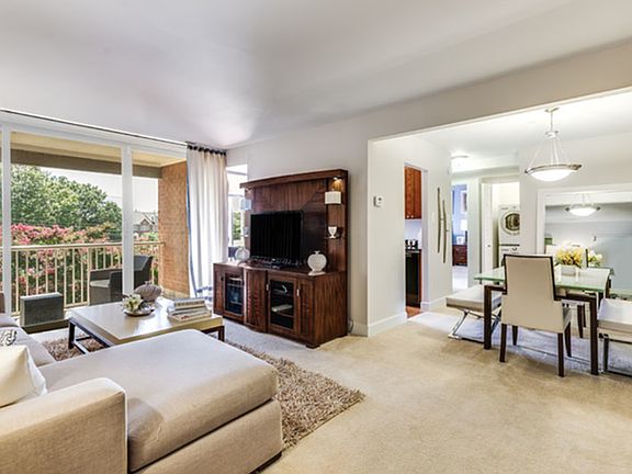 Interior and Living & Dining Space with Washer and Dryer