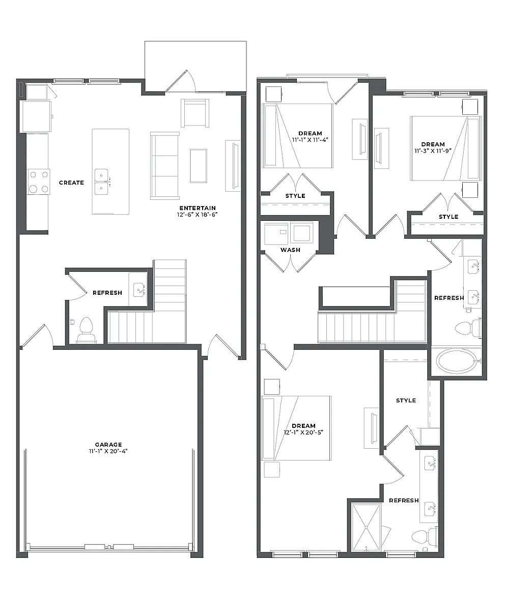Floor plan TH2 w/ a den