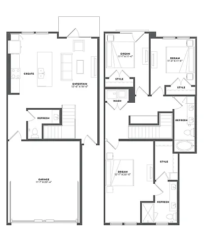 Floor plan TH2 w/ a den