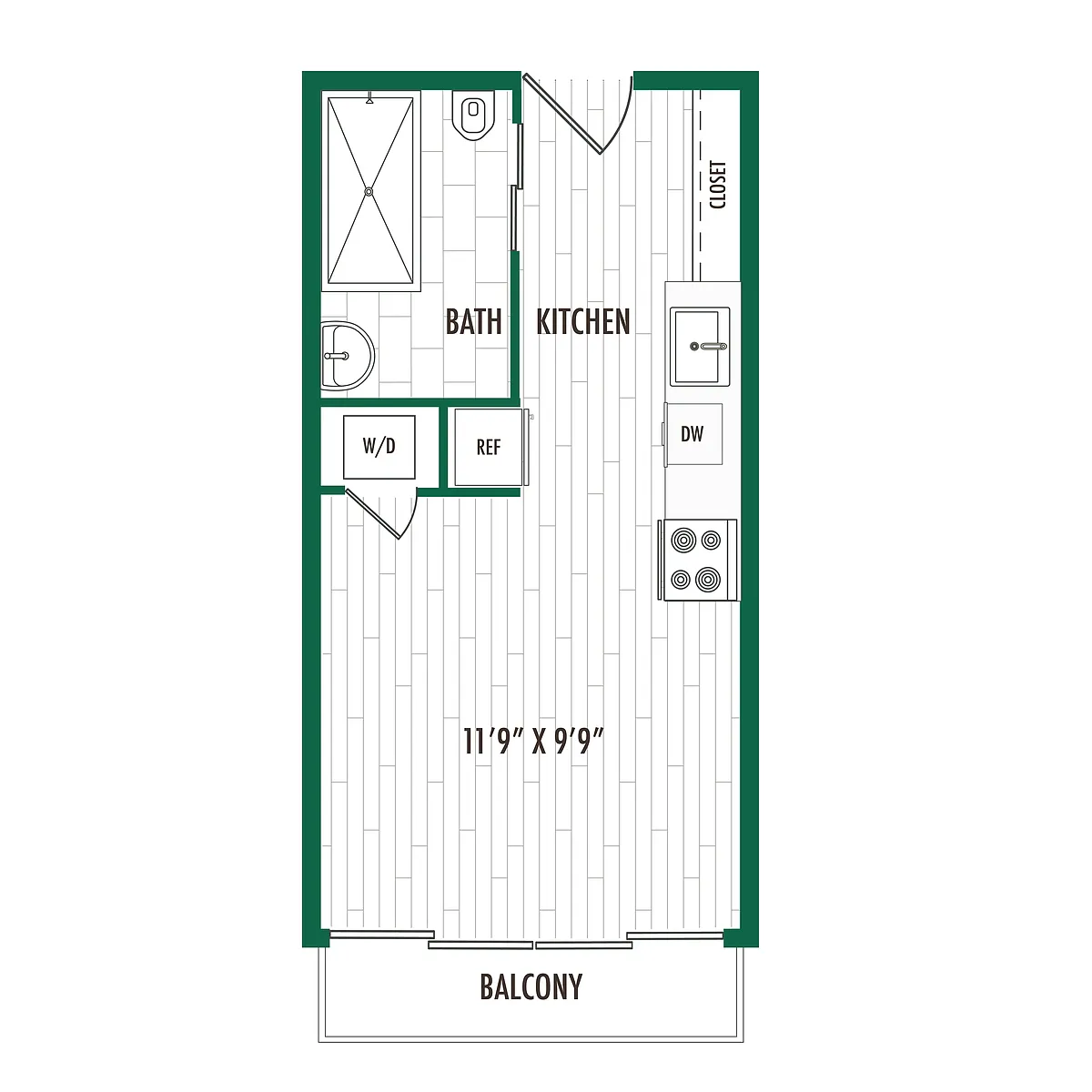 Floor plan Studio B