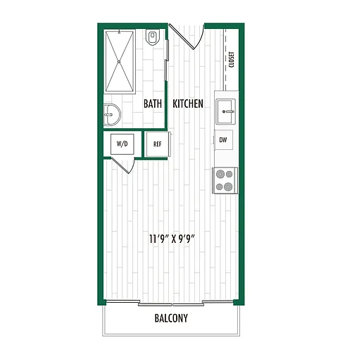 Floor plan Studio B