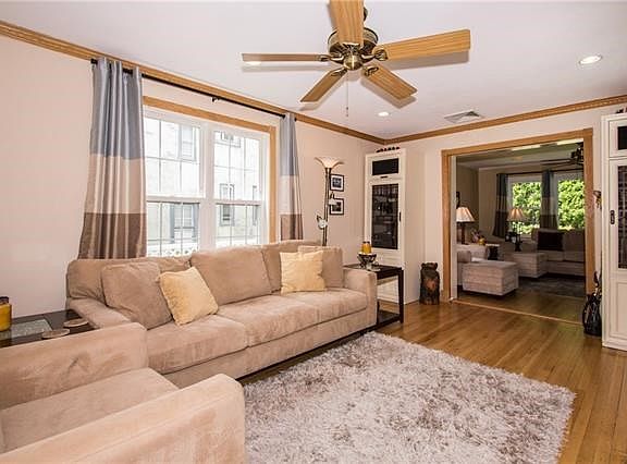 View from the living room, into the family room.