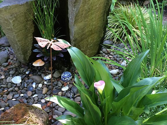 Water Feature and flowers