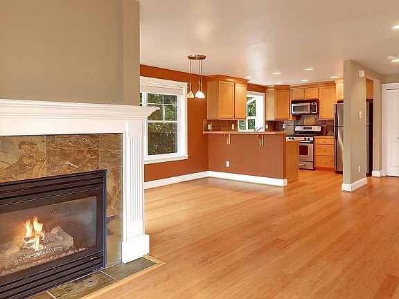 Second Floor: living/dining room and kitchen